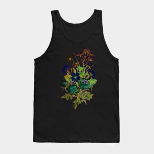 Black Panther Art - Glowing Flowers in the Dark 4 Tank Top